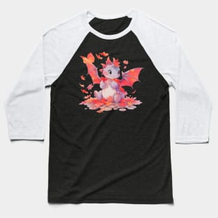 Autumn Leaf Dragon Baseball T-Shirt